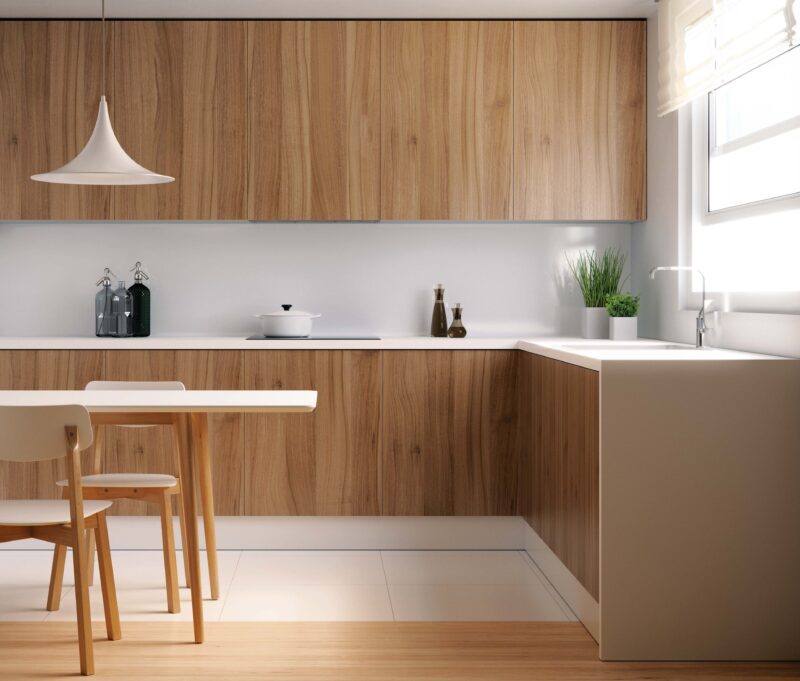 Una cocina renovada en verano debe de lucir con tonos claros.